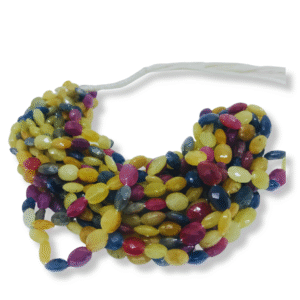 MULTI SAPPHIRE OVAL BEADS