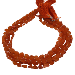 CARNELIAN FACETED NUGGET BEADS