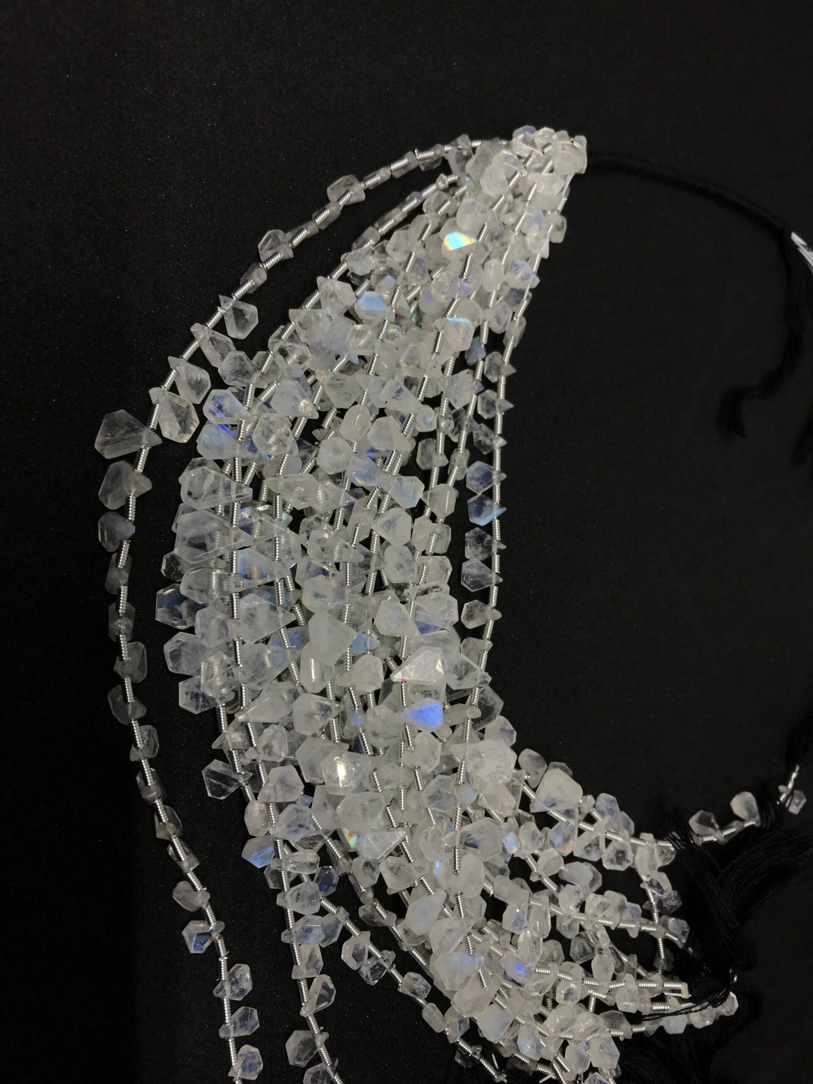 MOONSTONE FACETED FLAT TABLET CUT BEADS - Image 3