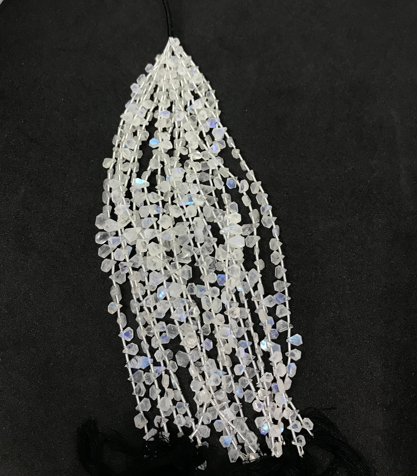 MOONSTONE FACETED FLAT TABLET CUT BEADS - Image 4