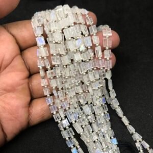 MOONSTONE FACETED BAGUETTE BEADS