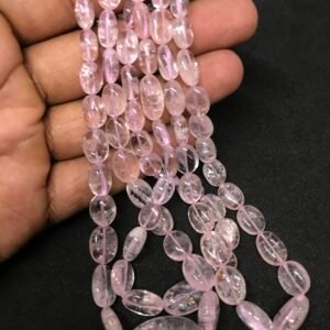MORGANITE SMOOTH OVAL BEADS
