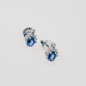 BLUE SAPPHIRE EARRING OVAL