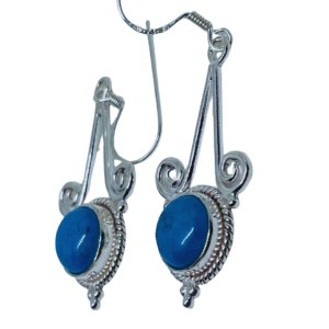 TURQUOISE DROP SWIRL EARRING