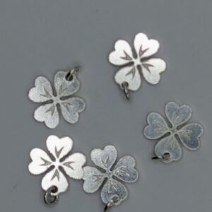 Silver flower charm