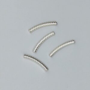 Silver hollow designer pipe bended