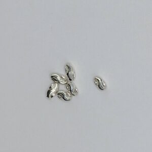 Silver oval connector 5.5mm