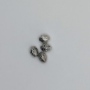 Silver Designer Oval Beads