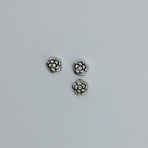 Silver Designer Flower Beads
