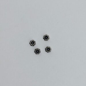 Silver Oxidized Circle (link) 4mm